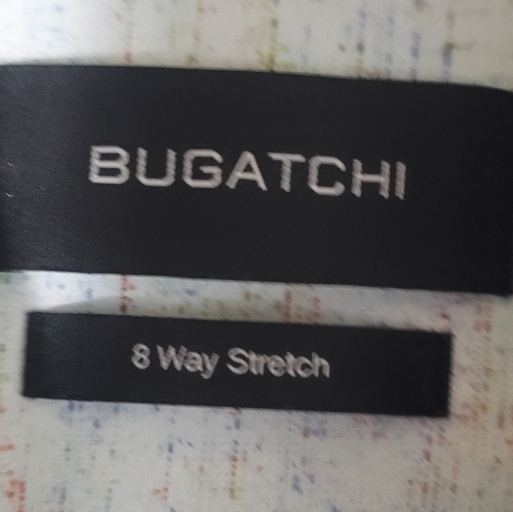 Bugatchi Sky Blue Patterned Button Down Shirt Siz… - image 2